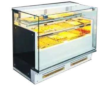 front open rectangular showcase