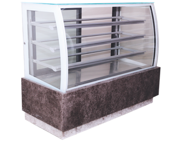 new gen. curve glass showcase