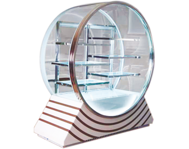 round clock showcase