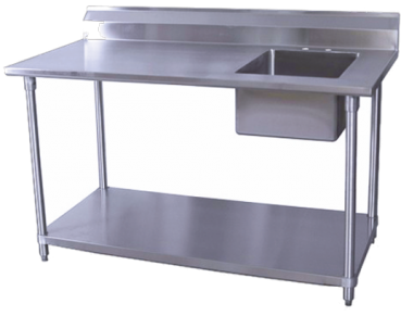single sink with work table