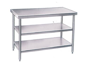 work table with 2 shelfs